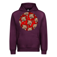 Mauve Wine christmas pig Urban Hoodie - LillyAllenDesigns
