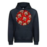 Navy christmas pig Urban Hoodie - LillyAllenDesigns