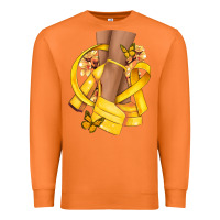 Carrot Childhood Cancer diva yellow ribbon Premium Sweatshirt - NancyCooperArtShop