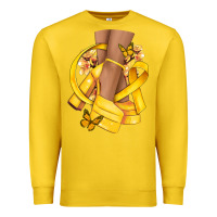 Lemon Childhood Cancer diva yellow ribbon Premium Sweatshirt - NancyCooperArtShop