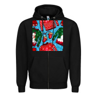 Black christmas clothes seamless pattern Zipper Hoodie - BundleAndBundleShop