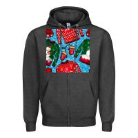 Charcoal Heather christmas clothes seamless pattern Zipper Hoodie - BundleAndBundleShop