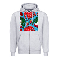Heather Grey christmas clothes seamless pattern Zipper Hoodie - BundleAndBundleShop
