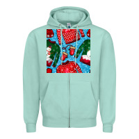 Seafoam christmas clothes seamless pattern Zipper Hoodie - BundleAndBundleShop
