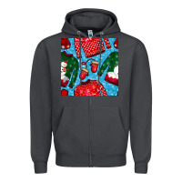 Smoke christmas clothes seamless pattern Zipper Hoodie - BundleAndBundleShop