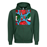 Sports Green christmas clothes seamless pattern Zipper Hoodie - BundleAndBundleShop