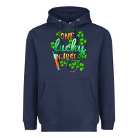 Navy st.patricks one lucky nurse Heavyweight Hoodie - BarkalooDesign