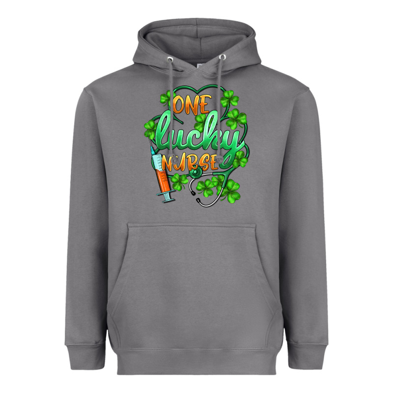St.patricks One Lucky Nurse Heavyweight Hoodie by BarkalooDesign | Teevron