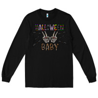 Black halloween baby Long Sleeve Tee - CowhideDigitalArt