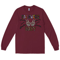 Burgundy halloween baby Long Sleeve Tee - CowhideDigitalArt