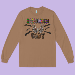 Halloween Baby Long Sleeve Tee Designed By Cowhidedigitalart