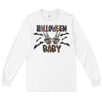White halloween baby Long Sleeve Tee - CowhideDigitalArt