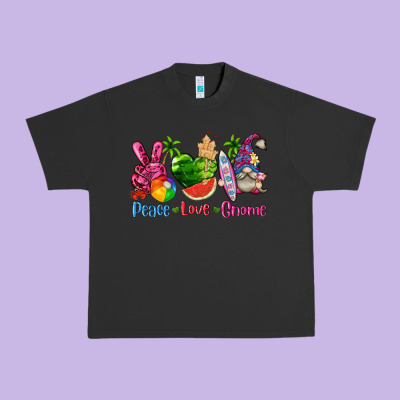 Peace Love Gnome Summer Urban Heavy Tee Designed By Texasbilliewilder