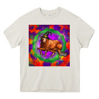 Cream halloween red angus bull Heavy Core Tee - LillyAllenDesigns