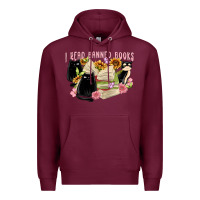 Burgundy ı read banned books Premium Hoodie - MaliasSmallBusiness