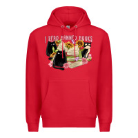 Red ı read banned books Premium Hoodie - MaliasSmallBusiness