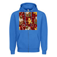 True Royal christmas gingerbread cookie house seamless pattern Zipper Hoodie - BundleAndBundleShop