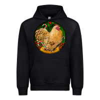 Black cochin rooster christmas Urban Hoodie - LillyAllenDesigns