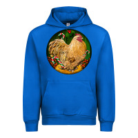 Cobalt cochin rooster christmas Urban Hoodie - LillyAllenDesigns