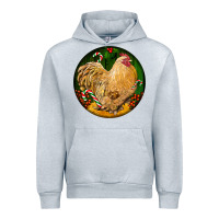 Heather Grey cochin rooster christmas Urban Hoodie - LillyAllenDesigns
