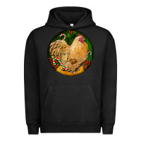 Pigment Black cochin rooster christmas Urban Hoodie - LillyAllenDesigns