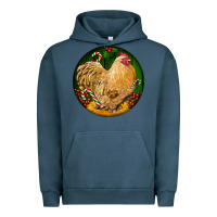 Pigment Midnight Navy cochin rooster christmas Urban Hoodie - LillyAllenDesigns