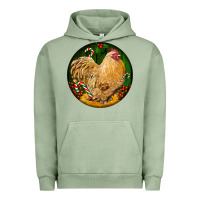 Pigment Oil Green cochin rooster christmas Urban Hoodie - LillyAllenDesigns