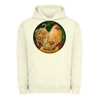 Pigment Pistachio cochin rooster christmas Urban Hoodie - LillyAllenDesigns