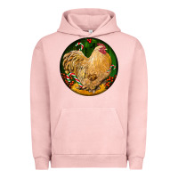 Pigment Salmon cochin rooster christmas Urban Hoodie - LillyAllenDesigns