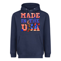 Navy made in the usa Heavyweight Hoodie - NancyCooperArtShop