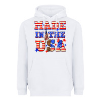 White made in the usa Heavyweight Hoodie - NancyCooperArtShop
