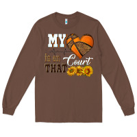 Chestnut my heart is on that court Long Sleeve Tee - HRA Design Shop