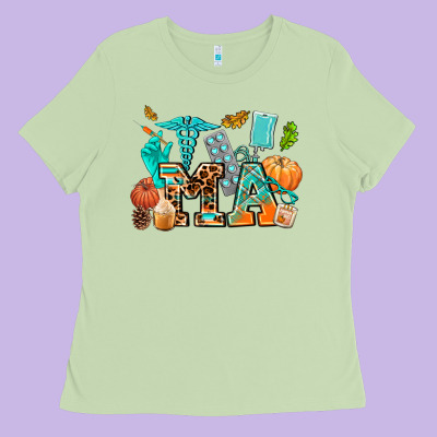Fall And Nurse Elements Medical Assistant Ladies Tee Designed By Adodesignshop