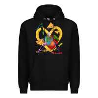 Black heart pencil Premium Hoodie - NancyCooperArtShop