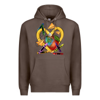 Coffee heart pencil Premium Hoodie - NancyCooperArtShop