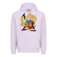 Lilac heart pencil Premium Hoodie - NancyCooperArtShop