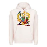 Pale Pink heart pencil Premium Hoodie - NancyCooperArtShop