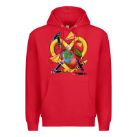 Red heart pencil Premium Hoodie - NancyCooperArtShop