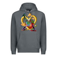 Rock heart pencil Premium Hoodie - NancyCooperArtShop