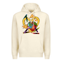 Sandshell heart pencil Premium Hoodie - NancyCooperArtShop