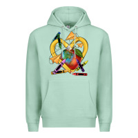 Seafoam heart pencil Premium Hoodie - NancyCooperArtShop