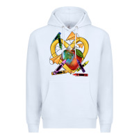 White heart pencil Premium Hoodie - NancyCooperArtShop