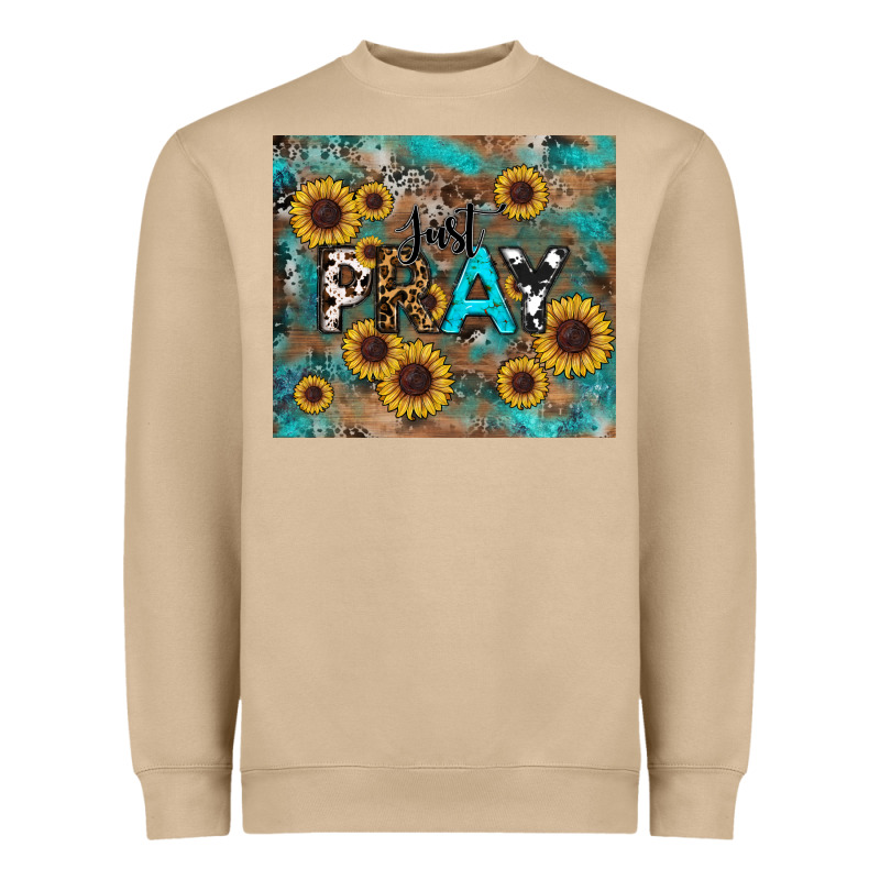 Just Pray Heavyweight Sweatshirt by RanaPortraitStore | Teevron