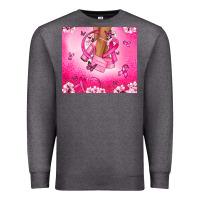Charcoal Heather Breast Cancer diva Premium Sweatshirt - NancyCooperArtShop