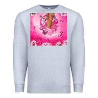 Heather Grey Breast Cancer diva Premium Sweatshirt - NancyCooperArtShop