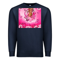 Navy Breast Cancer diva Premium Sweatshirt - NancyCooperArtShop
