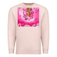 Pale Pink Breast Cancer diva Premium Sweatshirt - NancyCooperArtShop