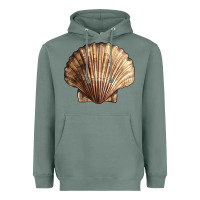 Sage Japanese Scallop Shell Heavyweight Hoodie - LillyAllenDesigns