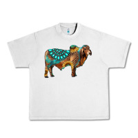 Lunar Rock brahman bull gemstone turquoise and sunflower Urban Heavy Tee - RanaPortraitStore