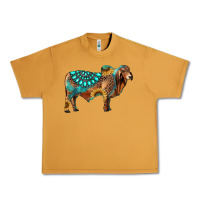 Peanut Butter brahman bull gemstone turquoise and sunflower Urban Heavy Tee - RanaPortraitStore